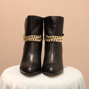 Chain draped Black Boots